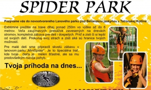 Spider park – lanový park Tatranská Kotlina, okres Poprad